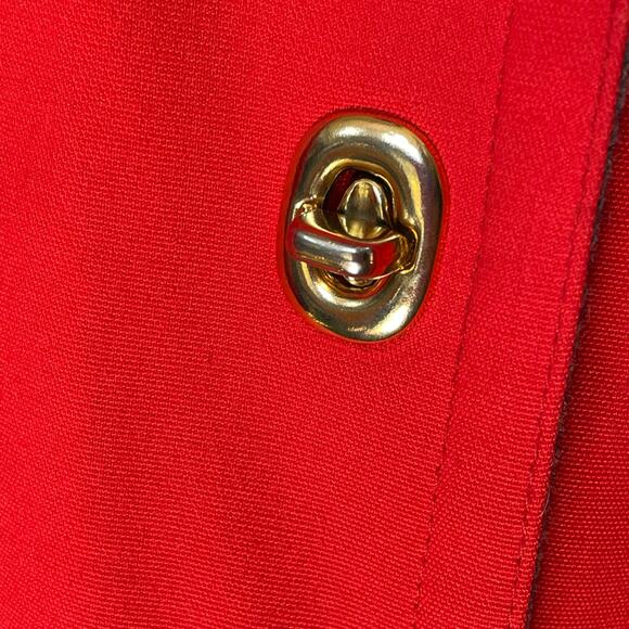 Vintage Bonnie Cashin Rain Coat Classic Red Grey Toggle Button Union Made READ - Picture 15 of 16